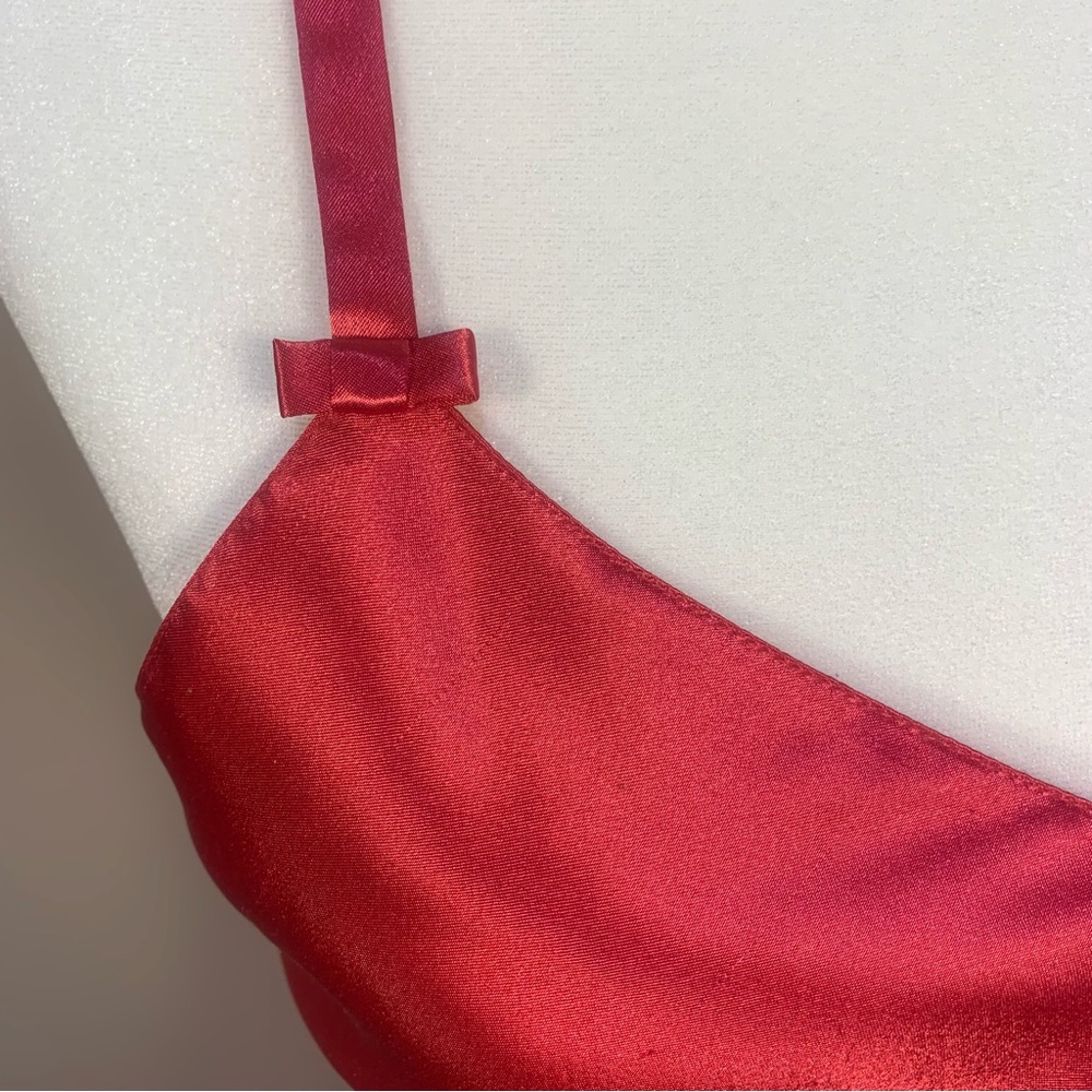 Christian Dior VTG Satin Logo Embroidered Full Length Slip Dress - Picture 7 of 15